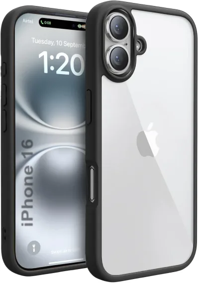 EGOTUDE for iPhone 16 Case | Polycarbonate Hard Back Transparent Cover
